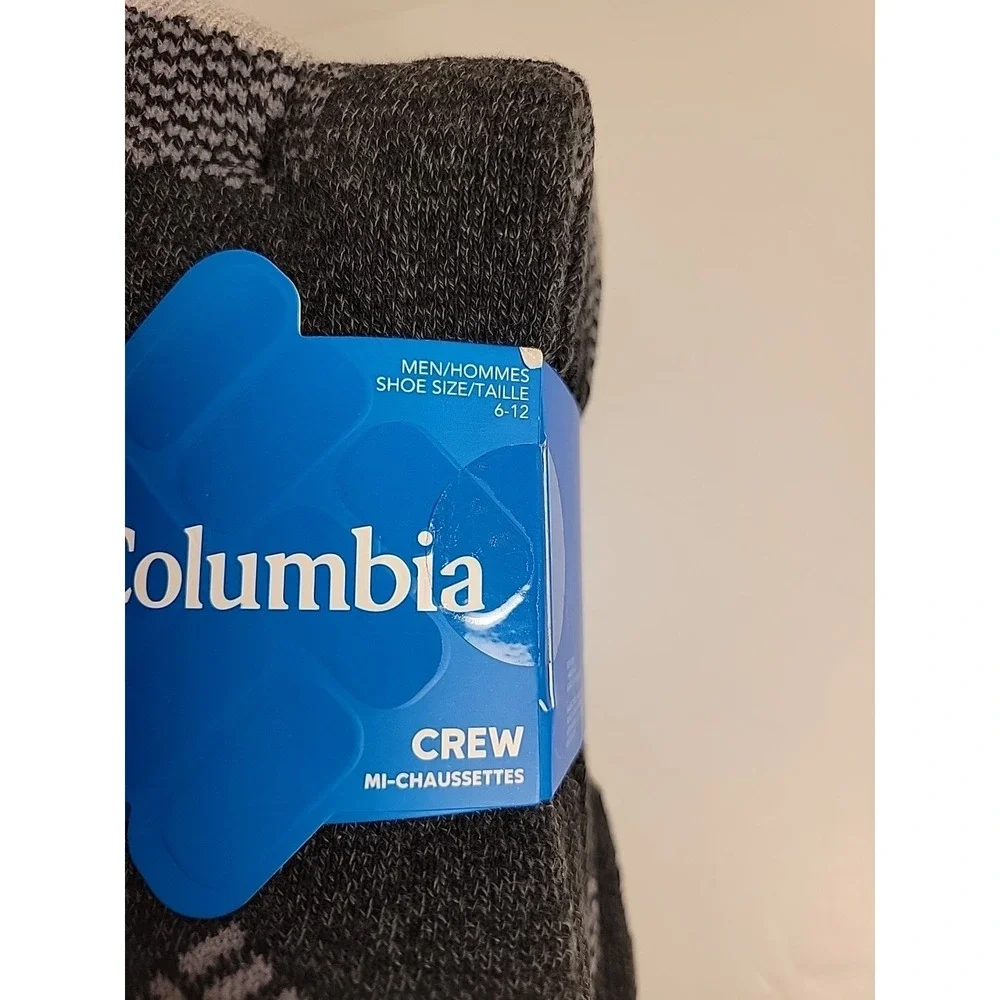 COLUMBIA Mens‎ Mid-Calf Moisture Control Arch Support Crew 4-Pack Socks 6-12